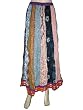 New Christmas Gift A-line Fashion Skirts Lavender with Multi Colord Patch Work Cotton Designer Long Skirts 36"