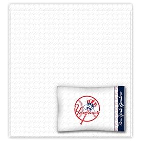 MLB New York Yankees Sheet Set - Wht