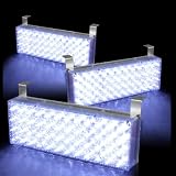 144 LED Emergency Warning Flashing Strobe Lights with 3 Mode Controller - White by HK5