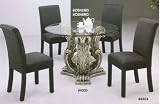 Antique Finish 42 Round Parson Dining Table & 4 Chairs