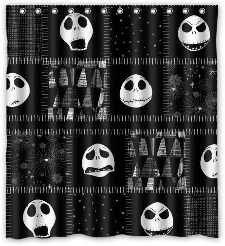 DIY NOW Custom Unique Design The Nightmare Before Christmas Skull Waterproof Fabric Christmas gift Shower Curtain, 72 by 66-Inch