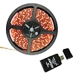 Waterproof Flexiable Light 8mm Strip 300 LEDs SMD 3528 SMD Red LED Ribbon 5 Meter 16.4 ft with AGPtek USB All in one card reader