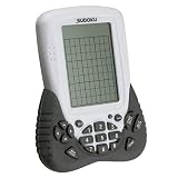 Portable Electronic Sudoku Handheld Game, White w/ Black Handles