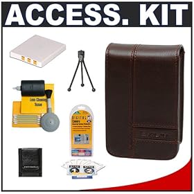 Click here to buy Casio Exilim EX-CASE-80 Leather Case (Brown) + Spare NP-40 Battery + Accessory Kit for... by Casio.