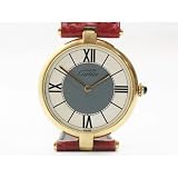Vintage/Antique watch: RARE Pre-Owned Men’s Cartier Watch Vermeil Unique Dial Swiss Quartz 1990′s
