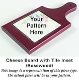 Tabletops Unlimited Rustic Rosewood Cheese Board with Tile HC, Fine China Dinnerware