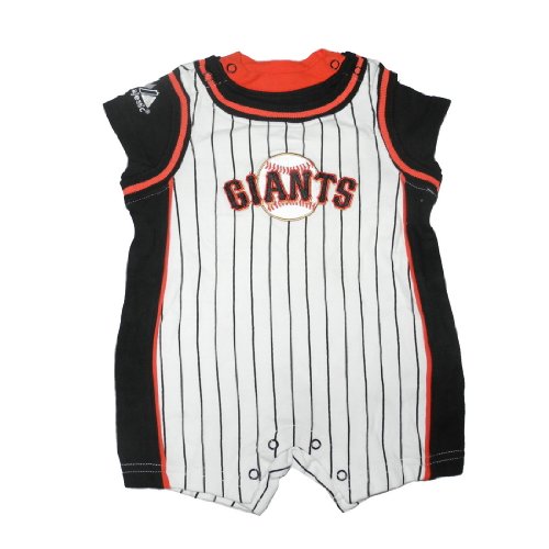 MLB San Francisco Giants Baby / Infant One-Piece Bodysuit / Romper / Onesie - White & Black (Size: 6-9)
