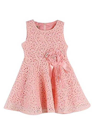Amoin Kids Toddlers Girls Princess Party Flower Solid Lace Formal Dress
