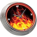 On The Edge Fire Neon Clock Model # 251009