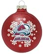 COLORADO AVALANCHE (2 5/8" In Diameter) Glass Logo CHRISTMAS ORNAMENT (Snowflake Design)