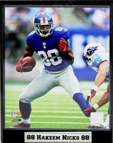 Encore Select 510-FBNYG88 New York Giants No. 88 Hakeem Nicks 9 in. x 12 in. Plaque