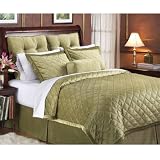 Gramercy Park Danville Coverlet Set - Green - Queen