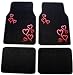 Red Hearts Front & Rear Carpet Car Truck SUV Floor Mats