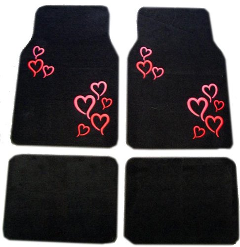 Click here for Red Hearts Front & Rear Carpet Car Truck SUV Floor... prices