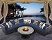 TK Classics BARBADOS-06e-NAVY Barbados 6 Piece Outdoor Wicker Patio Furniture Set, Navy