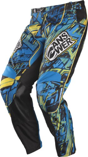 ANSWER ION MX MOTOCROSS DIRT PANT BLUE/YELLOW