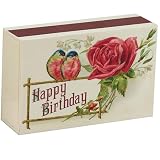 Gold Label 3 1/4-Inch Wide Matchbox Melodies, Happy Birthday Victorian Roses