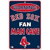 Boston Red Sox Fan Man Cave Metal Sign 8 x 12