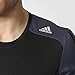 adidas Men's Running Shorts Sleeve Tee, Medium, Black/Utility Black