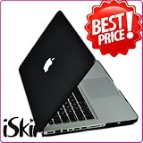 iSkin® BLACK Rubberized 13inch Hard Case Cover See Thru Satin for Macbook PRO 13.3" Aluminum Unibody