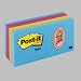 Post-it Notes, 3 inches by 3 inches, Assorted Ultra Colors, 100-Sheet Pads in 12-Count Packages (Pack of 2)
