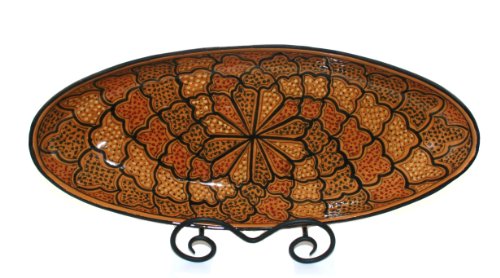 Le Souk Ceramique Extra Large Oval Platter, Honey Design On Sale
