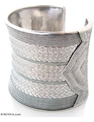 Sterling silver cuff bracelet, Distinction - Sterling Silver Cuff Bracelet