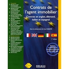 Contrats de l'agent immobilier : Fran�ais, anglais, allemand, italien, espagnol