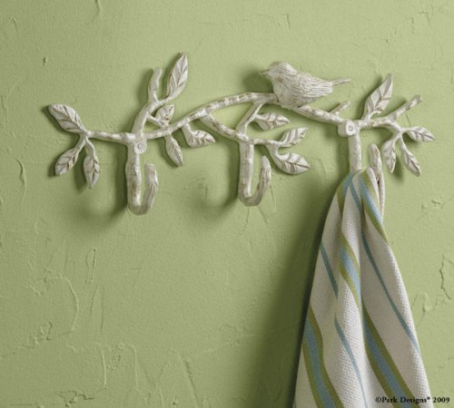 Songbird Triple Wall Hook With Cream Wash