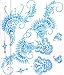 Blue Glimmer Temporary Tattoo