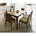 Esstisch Essgruppe 6 St�hle Dining Set Tisch Esszimmer Stuhl Tischgruppe dunkelbraun