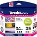 VersaInk Nano 34MX & 35 MICR/Tri-Color Ink Cartridge Combo Pack, Magnetic Black Ink 25 ml, Tri-Color Ink 21 ml