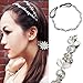 Womdee(TM) Fashion Women Silver Rhinestone Crystal Flower Hair Band / Elastic Headband-Silver With Womdee Accessory