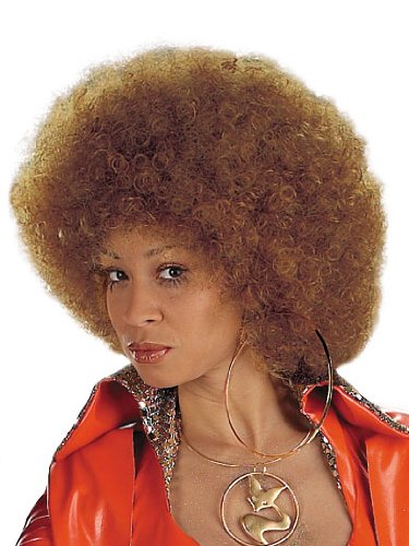 Brown Afro Wig Afro Puff Costume Wig Hippie 60s 70s