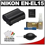 Nikon EN-EL15 Rechargeable Li-ion Battery with Nikon Cleaning Kit for 1 V1  ....