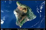 Hawaii, HI (Big Island) Satellite map print 36x24