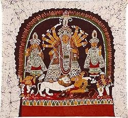 Asia Art Batik Asian Paintings Wax on Cloth 34 x 36 inches (batik526)