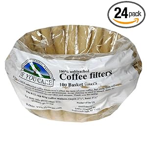 If You Care 8-Inch Basket Filters in Poly Bag, 100-Count Packages (Pack of 24) by If You Care