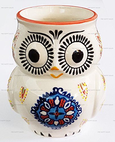 Hand-Painted Owl Coffee Tea Mug Cups (Henna)
