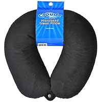 Cloudz Microbead Travel Neck Pillow - Black