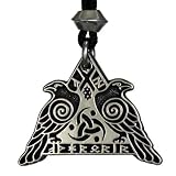 Valknut Raven Warrior Pendant Valkyrie Odin's Huginn and Muninn Crow Jewelry