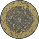 6'4 x 6'4 Blue Hand Tufted Wool Agra Round Rug