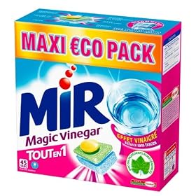 Mir - Magic Vinegar - Lavage Vaisselle en Machine - Tabs - Tout en 1 - 45 Tabs