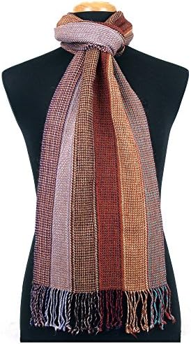 Alpaca Scarf "Franjas" Hand Woven Fair Trade Bolivia 100% Alpaca - Autumn