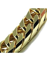 Tendenze Italy Double Curb Chain Necklace, Gold Plated, 9mm, Directly From The Italian Factory