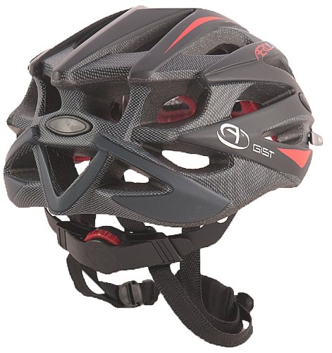 Aerolite Men's AeroFoil Bicycle Helmet - Black/Red, Size 58-61