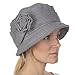 Sakkas Womens Wool Blend Foldable Cloche Bucket Hat with Flower Accent