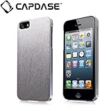 CAPDASE 日本正規品 iPhone5 Karapace Jacket Silva Satin, Titanium (クリスタル・クリアー液晶保護シート、ムービースタンド、プロテクティブ・ポーチ 付属) KPIH5-SAMT