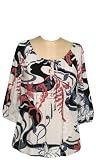 Peasant Blouse - Magical Tropical Romance Adjustable Drawstring Front Women's 3/4 Sleeve Hawaiian Aloha Blouse - Regular & Plus Size