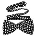 TopTie Unisex Fashion Black With White Polka Dots Bow tie